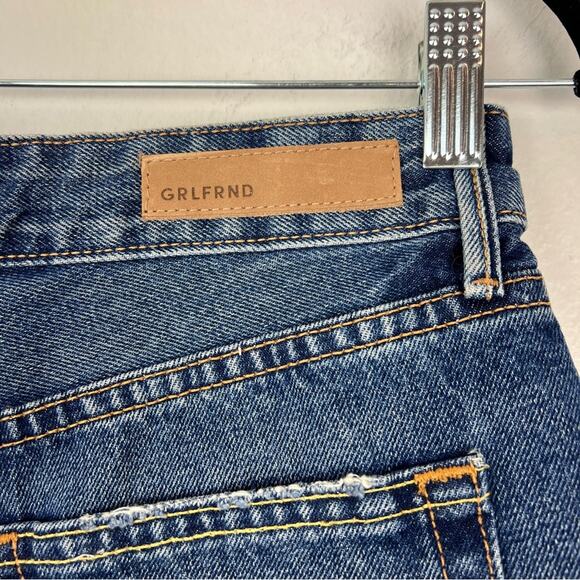 GRLFRND | Denim Helena Shorts in Miles Away Cutoff Dark Wash 100% Cotton 27 - Picture 6 of 9